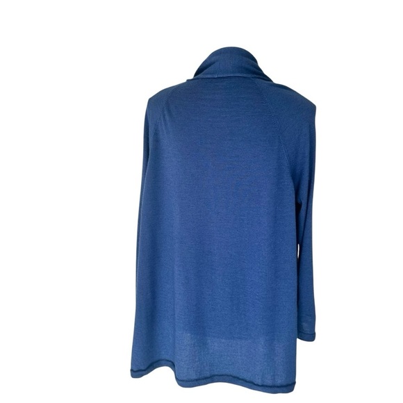 Manrico Cashmere silk blue purple open cardigan sweater large - Picture 11 of 15